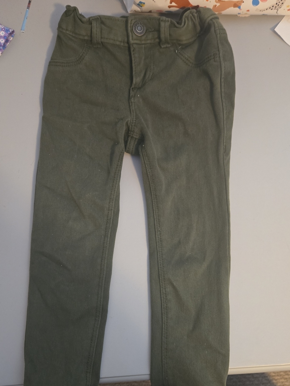 Old Navy Olive Green Stretch Kids Jeans